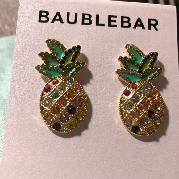 NEW Pineapple Statement Earrings BAUBLEBAR - Picture 6 of 7